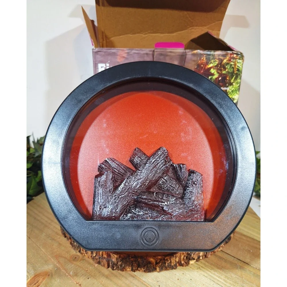 Decorative Fireplace Soothing Moving Flame Lantern Relaxing Mood Setter LED